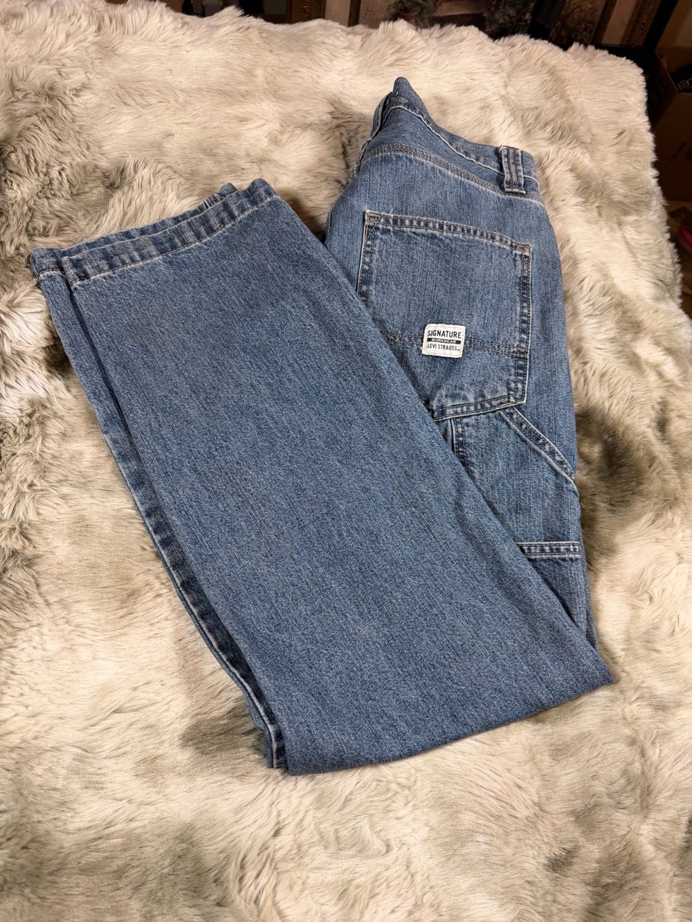 Levi Strauss Signature Carpenter Jeans - Men’s 30wx32l Workwear Utility Loose